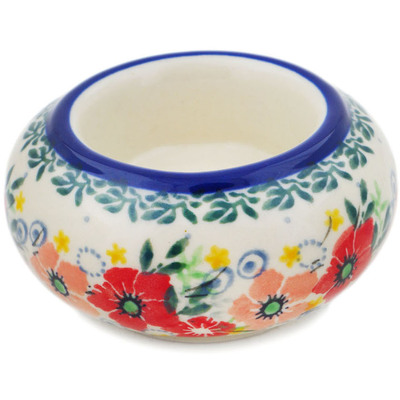 Polish Pottery Candle Holder 3&quot; Summer Joy UNIKAT