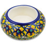 Polish Pottery Candle Holder 3&quot; Turkish Flowers UNIKAT