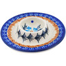 Polish Pottery Candle Holder 4&quot; Blue Cornflower