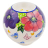 Polish Pottery Candle Holder 4&quot; Bundles Of Spring UNIKAT