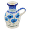 Polish Pottery Candle Holder 4&quot; Morning Poppies UNIKAT