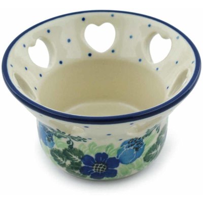 Polish Pottery Candle Holder 4&quot; Polish Wreath