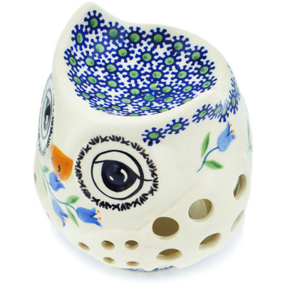 Polish Pottery Candle Holder 4&quot; Sweet Dreams