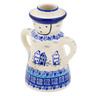 Polish Pottery Candle Holder 5&quot; Arctic Village UNIKAT