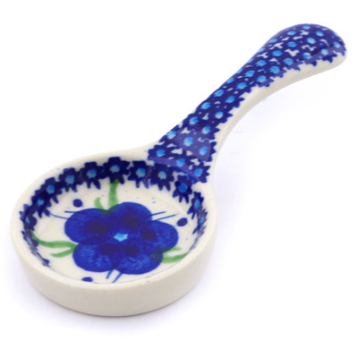 Polish Pottery Candle Holder 5&quot; Bleu-belle Fleur
