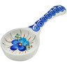 Polish Pottery Candle Holder 5&quot; Blue Pansy
