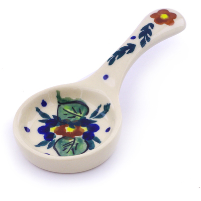 Polish Pottery Candle Holder 5&quot; Bold Poppies