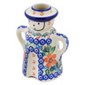 Polish Pottery Candle Holder 5&quot; Brilliant Pansy UNIKAT