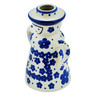 Polish Pottery Candle Holder 5&quot; Cobalt Meadow