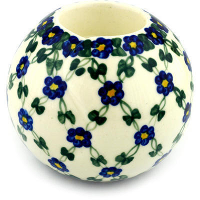 Polish Pottery Candle Holder 5&quot;