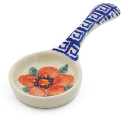 Polish Pottery Candle Holder 5&quot; Happiness UNIKAT