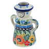 Polish Pottery Candle Holder 5&quot; Iris Meadow UNIKAT