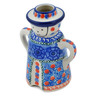 Polish Pottery Candle Holder 5&quot; Midnight Tango UNIKAT