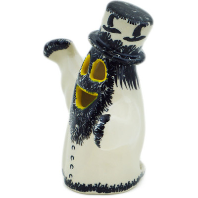 Polish Pottery Candle Holder 5&quot; Mister Spooks
