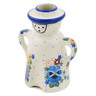 Polish Pottery Candle Holder 5&quot; Pansy Wreath UNIKAT