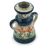 Polish Pottery Candle Holder 5&quot; Peach Spring Daisy