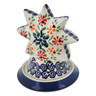 Polish Pottery Candle Holder 5&quot; Wave Of Flowers