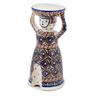 Polish Pottery Candle Holder 6&quot; Brown Beauty UNIKAT