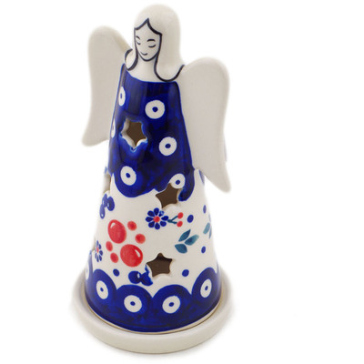 Polish Pottery Candle Holder 6&quot; Burst Of Berries