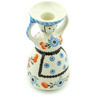 Polish Pottery Candle Holder 6&quot; Cherry Blossoms