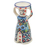Polish Pottery Candle Holder 6&quot; Delightful Motif UNIKAT