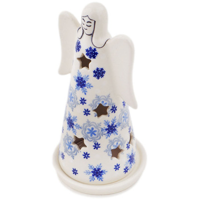 Polish Pottery Candle Holder 6&quot; Flurry Fun UNIKAT