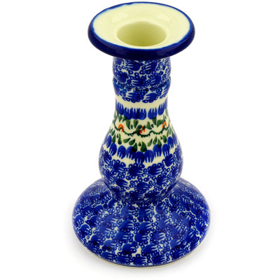 Polish Pottery Candle Holder 6&quot;