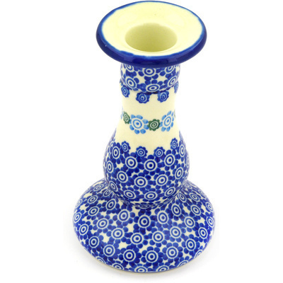 Polish Pottery Candle Holder 6&quot;