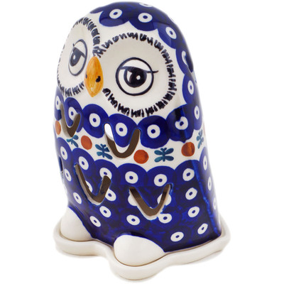 Polish Pottery Candle Holder 6&quot; Mosquito