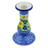 Polish Pottery Candle Holder 6&quot; Sunflower Surprise UNIKAT
