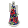 Polish Pottery Candle Holder 6&quot; Vivid Garden UNIKAT
