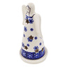 Polish Pottery Candle Holder 6&quot; Winter Butterfly