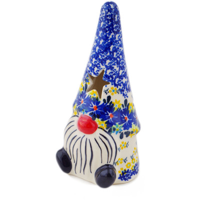 Polish Pottery Candle Holder 7&quot; Cornflower Meadow