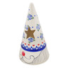 Polish Pottery Candle Holder 7" Daisy Dollops