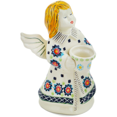 Polish Pottery Candle Holder 7&quot; Divine Simplicity UNIKAT