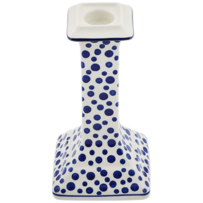 Polish Pottery Candle Holder 7&quot; Dot To Dot