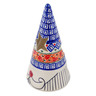 Polish Pottery Candle Holder 7&quot; Grecian Fire Tulips