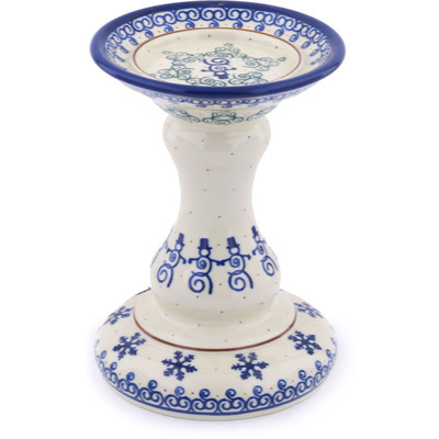 Polish Pottery Candle Holder 7&quot;