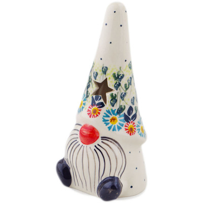 Polish Pottery Candle Holder 7&quot; Long-stemmed Beauties