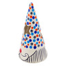 Polish Pottery Candle Holder 7&quot; Polka Dot Frenzy