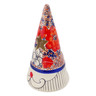 Polish Pottery Candle Holder 7&quot; Poppy Passion UNIKAT