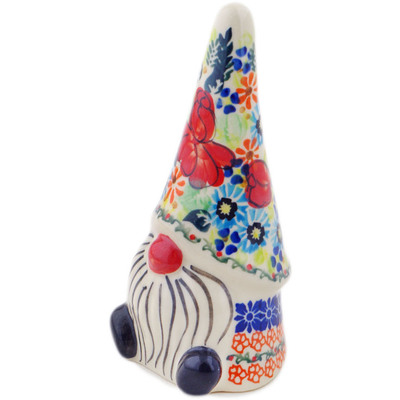 Polish Pottery Candle Holder 7&quot; Twinkle Twinkle Little Gnome