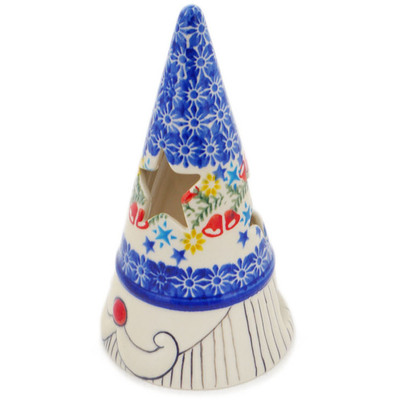 Polish Pottery Candle Holder 7&quot; Wreath Of Bells