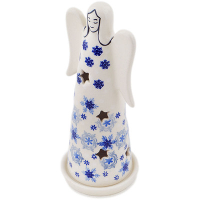 Polish Pottery Candle Holder 8&quot; Flurry Fun UNIKAT