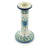 Polish Pottery Candle Holder 8&quot; Forget Me Not UNIKAT