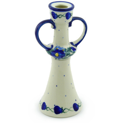 Polish Pottery Candle Holder 8&quot;