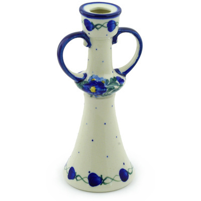 Polish Pottery Candle Holder 8"
