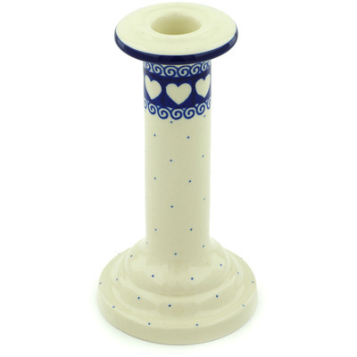 Polish Pottery Candle Holder 8&quot; Light Hearted