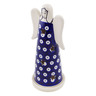 Polish Pottery Candle Holder 8&quot; Peacock Eyes