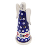 Polish Pottery Candle Holder 8&quot; Poppies And Ferns